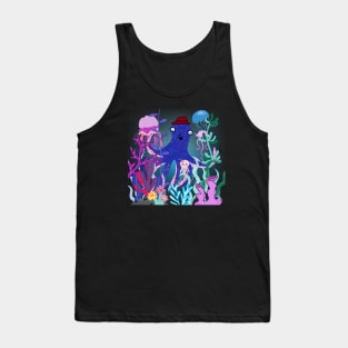 The Story of the Sea,octopus, jellyfish, coral reefs, seaweed Tank Top